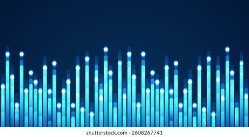 Big data visualization. Social network, financial analysis of complex databases. Data mining. Vector technology background. Information analytics concept. 