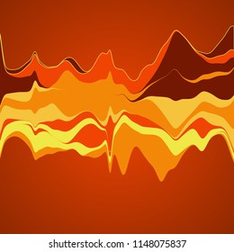 Big data visualization. Streamgraph. Futuristic infographic. Information aesthetic design.