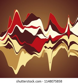 Big data visualization. Streamgraph. Futuristic infographic. Information aesthetic design.