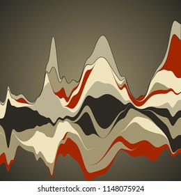 Big data visualization. Streamgraph. Futuristic infographic. Information aesthetic design.