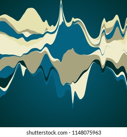 Big data visualization. Streamgraph. Futuristic infographic. Information aesthetic design.