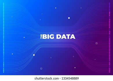 Big data visualization. Visual data complexity analytics. Concept design infographic. Information line graphic representation. Abstract data graph. Vector Illustration