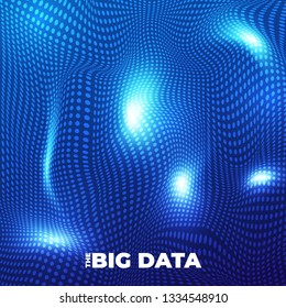 Big data visualization. Visual data complexity analytics. Concept design infographic. Information line graphic representation. Abstract data graph. Vector Illustration