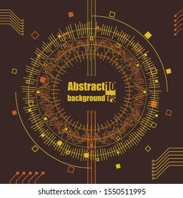 Big data vizualization. Fractal element with lines and dots array. Eps10 Vector illustration.