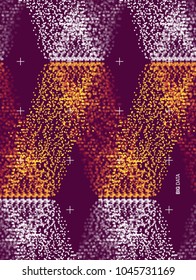 Big data. Wavy background with motion effect. 3d technology style. Vector illustration.