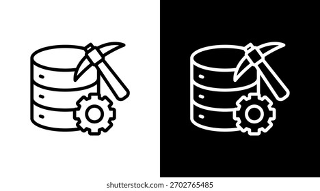 Big Data White Icon Set Design