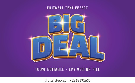 big deal 3d text effect design