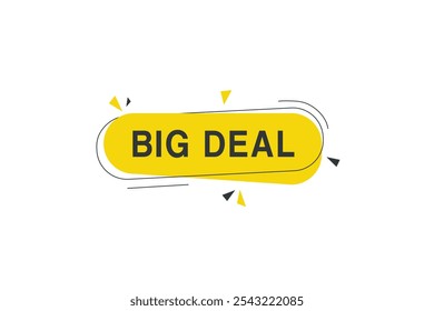 Big deal banner vector modern label element design. web or marketing template.