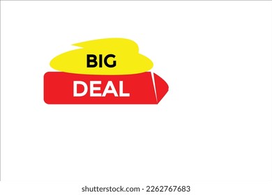 big deal button vectors.sign label speech bubble big deal
