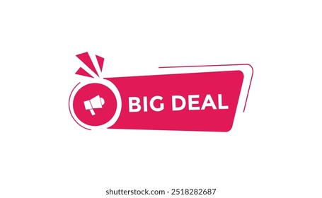 Webbanner-Vorlagen mit großen Deal-Button. Vektorgrafik 