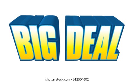 Big Deal Headline 3D Vector Graphic