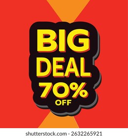 big deal offer final sale tag. Banner design template for marketing. Special offer promotion or retail. background banner modern graphic design for store shop, online store, website, landing page