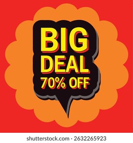 big deal offer final sale tag. Banner design template for marketing. Special offer promotion or retail. background banner modern graphic design for store shop, online store, website, landing page