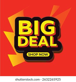 big deal offer final sale tag. Banner design template for marketing. Special offer promotion or retail. background banner modern graphic design for store shop, online store, website, landing page