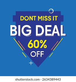 big deal offer final sale tag. Banner design template for marketing. Special offer promotion or retail. background banner modern graphic design for store shop, online store, website, landing page