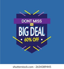 big deal offer final sale tag. Banner design template for marketing. Special offer promotion or retail. background banner modern graphic design for store shop, online store, website, landing page