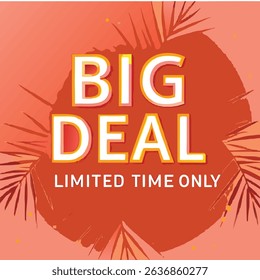 big deal offer final sale tag. Banner design template for marketing. Special offer promotion or retail. background banner modern graphic design for store shop, online store, website, landing page