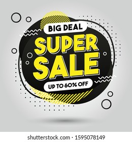 big deal super sale discount banner template promotion