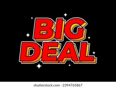 Big deal. Text effect in red color, black background