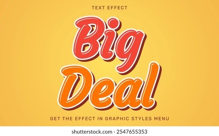 Big deal text effect template in 3d design