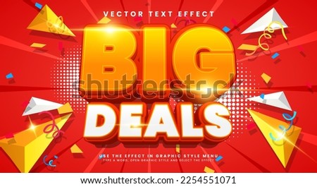 Big deals 3d editable vector text style effect, suitable for promotion product name