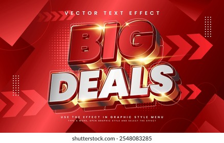 Big deals editable vector text effect, suitable for promotion or marketing product needs.