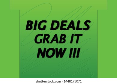 Big deals grab it now illustration banner art abstract vector