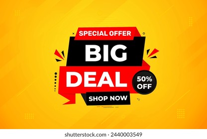 Big Deals Sale Banner Design Sale template. Best deal banner, Sales banner Vector design promotion for digital and print market