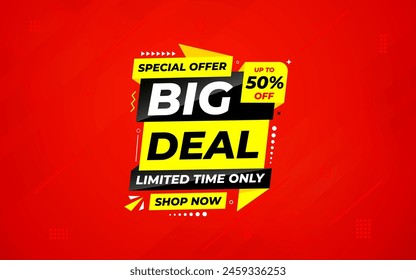 Big Deals Sale Banner Design Sale template. Best deal banner, Sales banner Vector design promotion for digital and print market