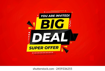 Big Deals Sale Banner Design Sale template. Best deal banner, Sales banner Vector design promotion for digital and print market