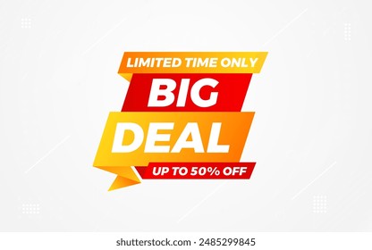 Big Deals Sale Banner Design Sale template. Best deal banner, Sales banner Vector design promotion for digital and print market