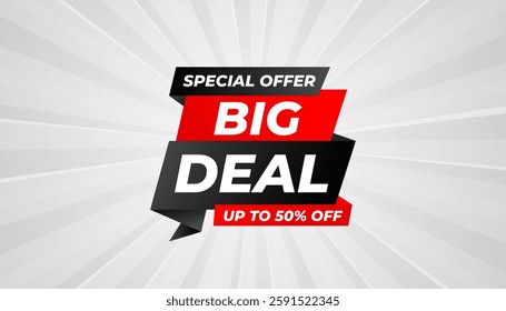 Big Deals Sale Banner Design Sale template. Best deal banner, Sales banner Vector design promotion for digital and print market