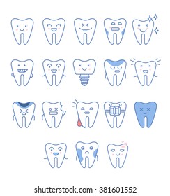 Zeilendesign von Big Dental Tees Set