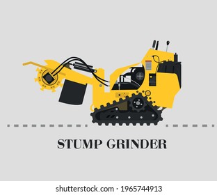 The big detailed yellow stump grinder