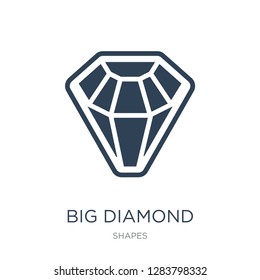 big diamond icon vector on white background, big diamond trendy filled icons from Shapes collection, big diamond vector illustration