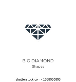 Big diamond icon vector. Trendy flat big diamond icon from shapes collection isolated on white background. Vector illustration can be used for web and mobile graphic design, logo, eps10