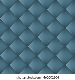 big diamond shaped square tiles gradient blue seamless pattern.