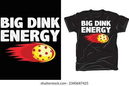 Big Dink Energy Pickleball Shirt, Funny Pickle Ball Lover Men Retro T-Shirt