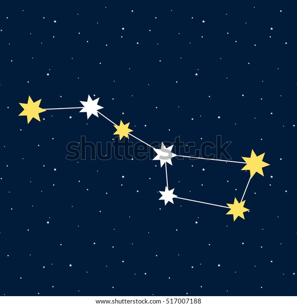 big dipper constellation astrology stars night
illustration vector.