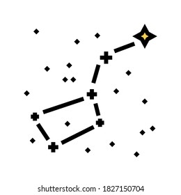 big dipper constellation color icon vector. big dipper constellation sign. isolated symbol illustration