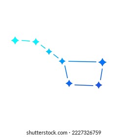 big dipper constellation icon on white
