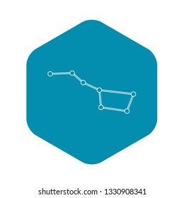 Big dipper constellation icon. Outline illustration of big dipper constellation vector icon for web