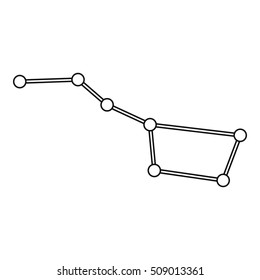 Big dipper constellation icon. Outline illustration of big dipper constellation vector icon for web