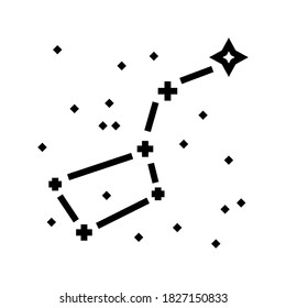 big dipper constellation line icon vector. big dipper constellation sign. isolated contour symbol black illustration