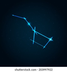 Big dipper constellation vector illustration
