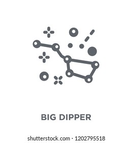 Big dipper icon. Big dipper design concept from Astronomy collection. Simple element vector illustration on white background.