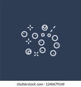 Big dipper icon. Big dipper linear design concept from Astronomy collection. Simple element vector illustration on dark blue background.