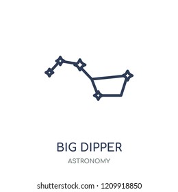 Big dipper icon. Big dipper linear symbol design from Astronomy collection.