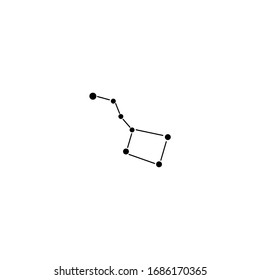 big dipper icon. simple, flat, black.