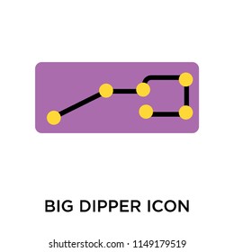 Big dipper icon vector isolated on white background for your web and mobile app design, Big dipper logo concept